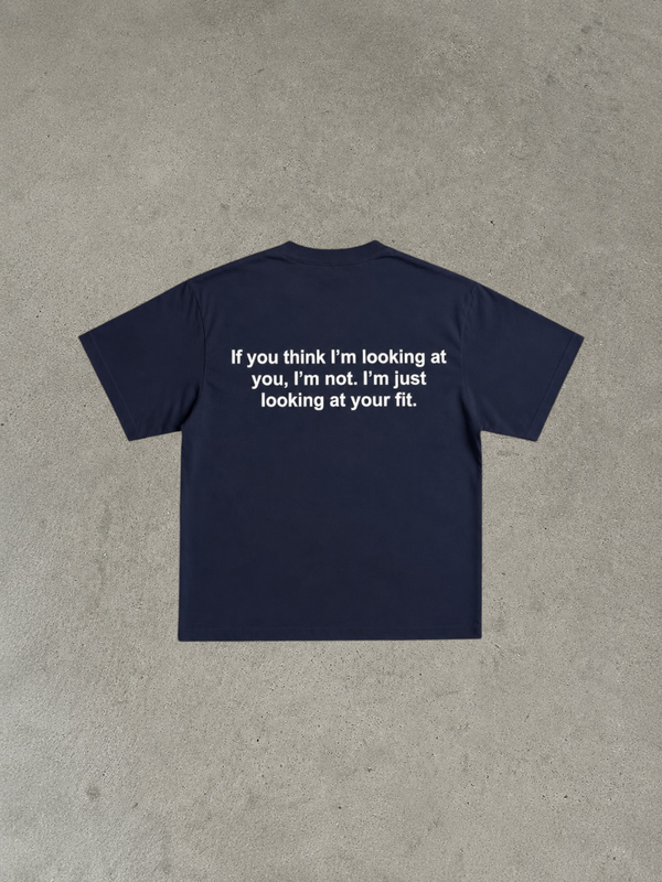 BLUE TEXTED TEE