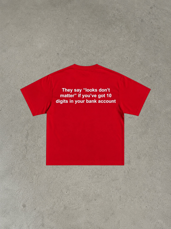 RED TEXTED TEE