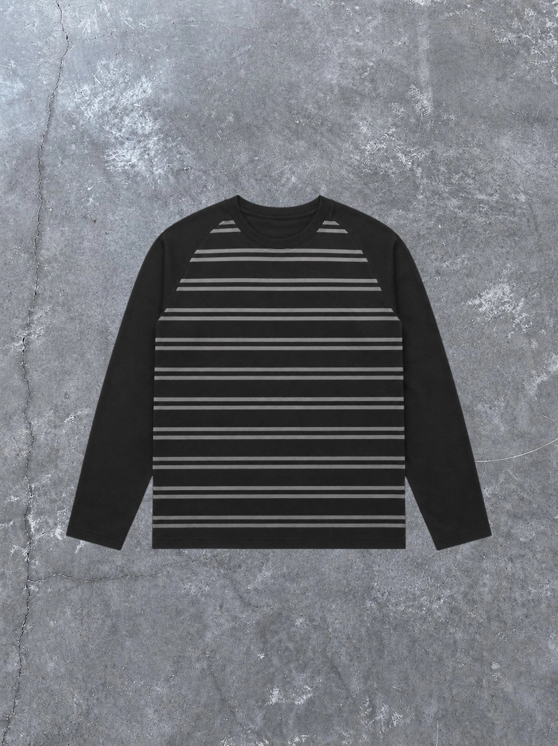 RAGLAN STRIPED BLACK