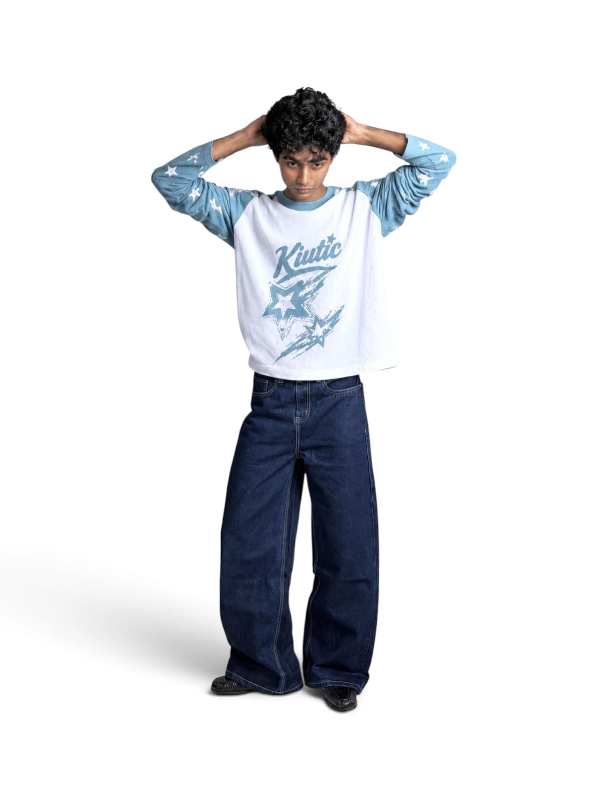 RAGLAN STAR WAFFLE