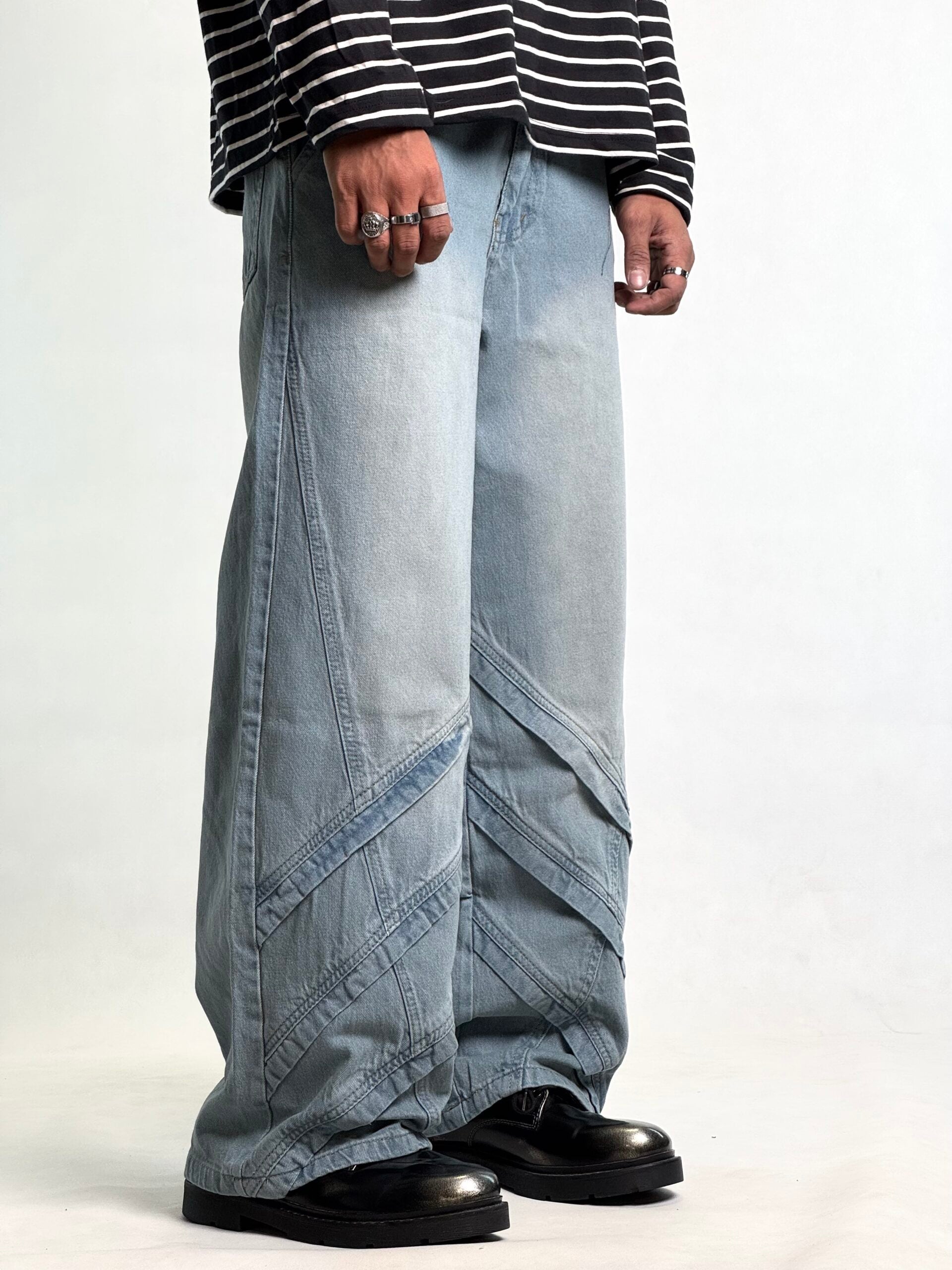 DROVE  PATTERN GREENISH BAGGY