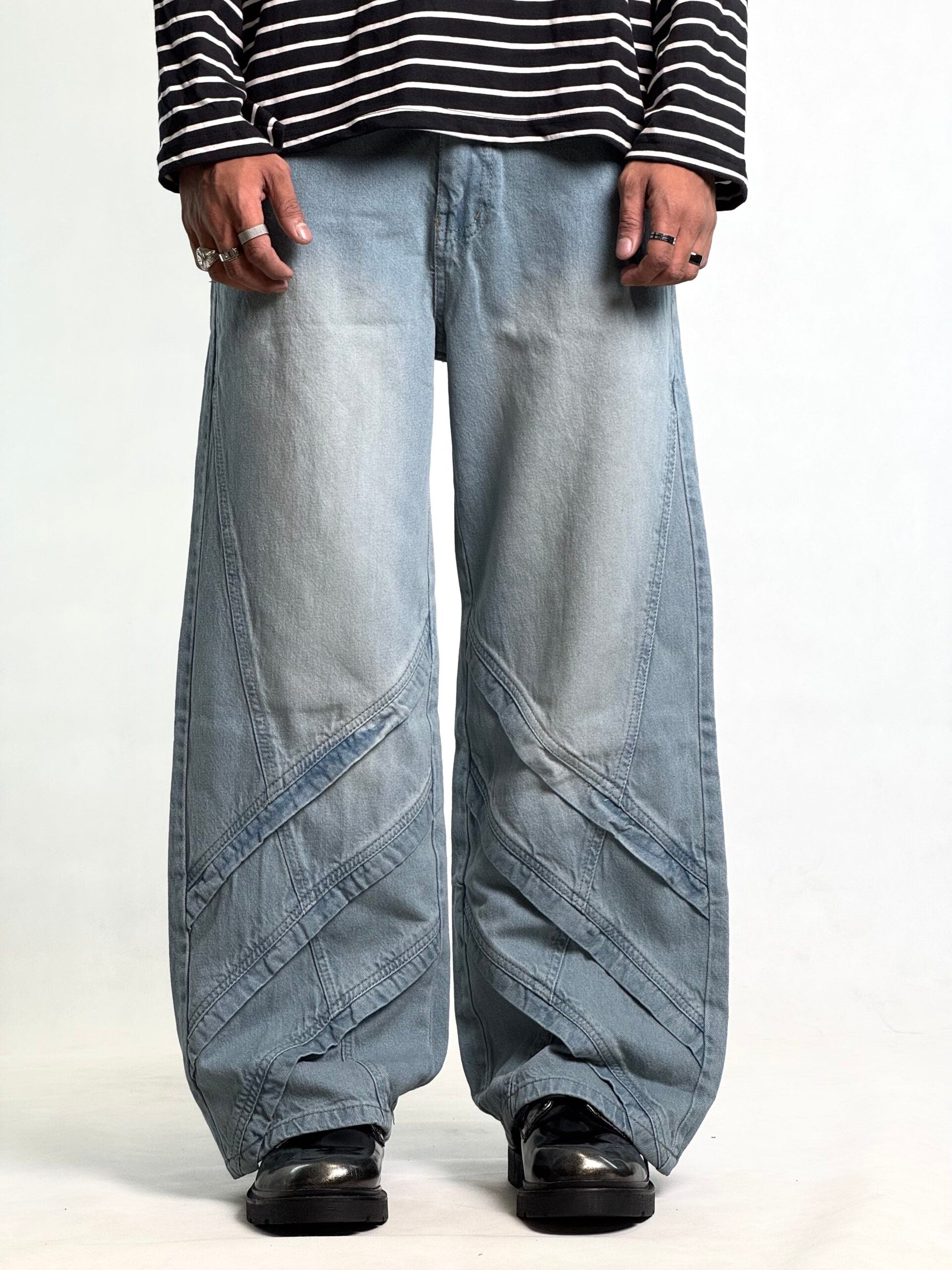 DROVE  PATTERN GREENISH BAGGY