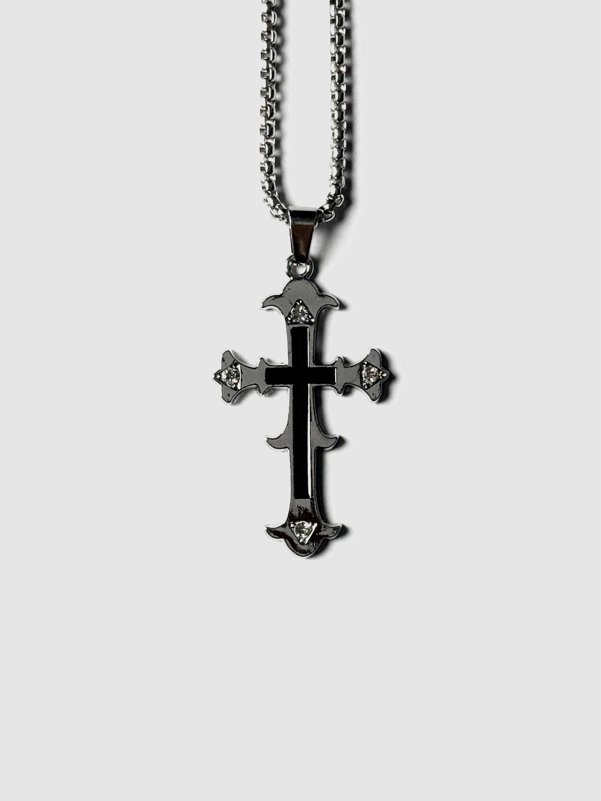 DUAL BLACK CROSS CHAIN