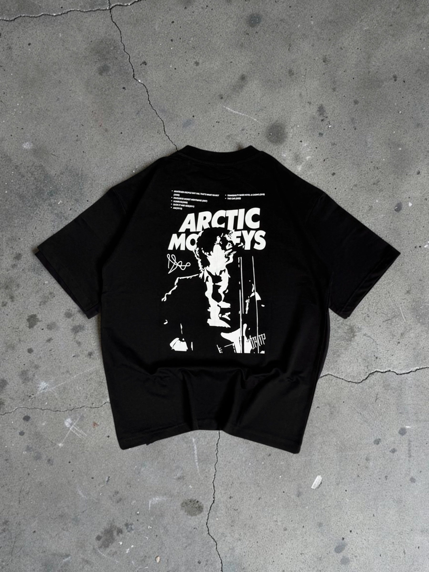 HUEX BLACK PRINTED TEE