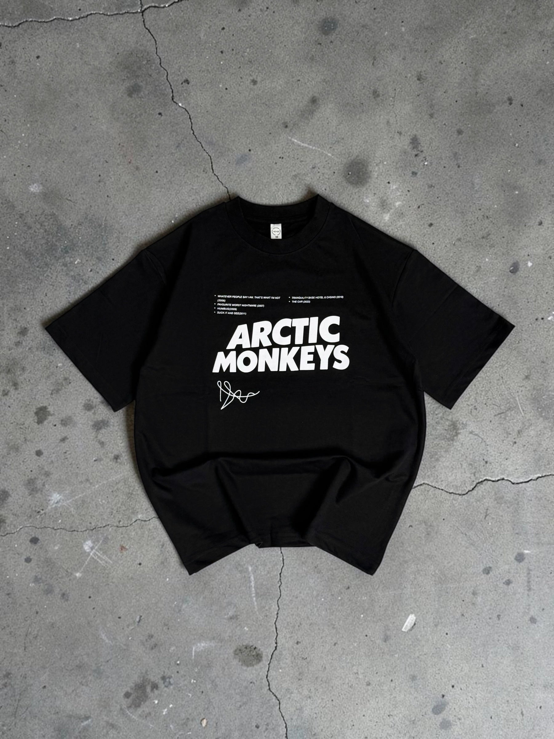 HUEX BLACK PRINTED TEE