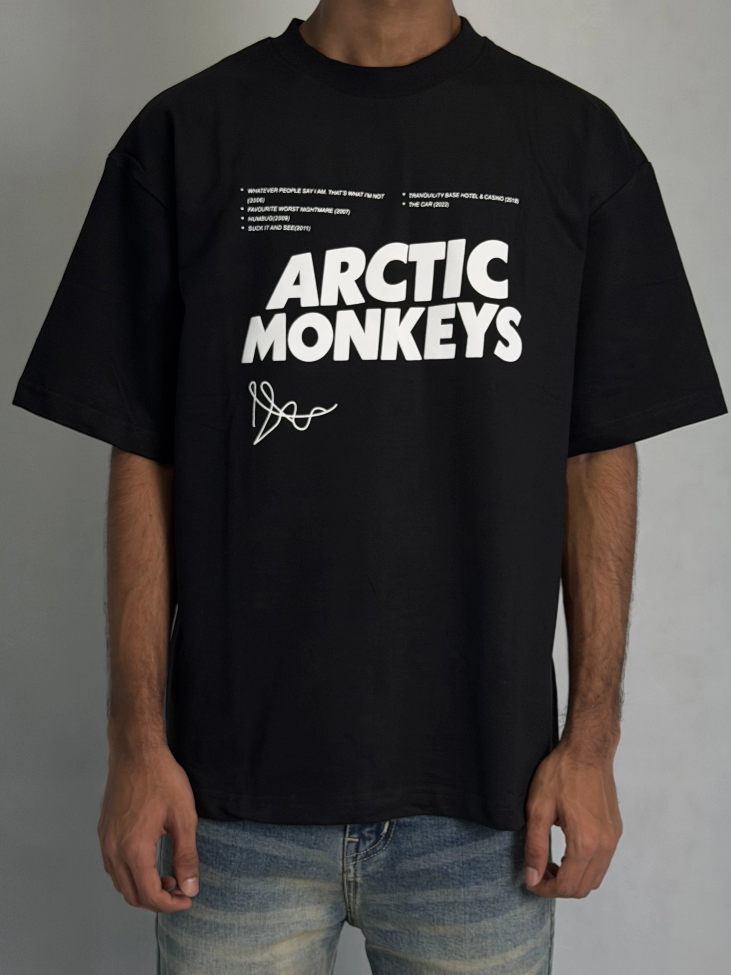 HUEX BLACK PRINTED TEE