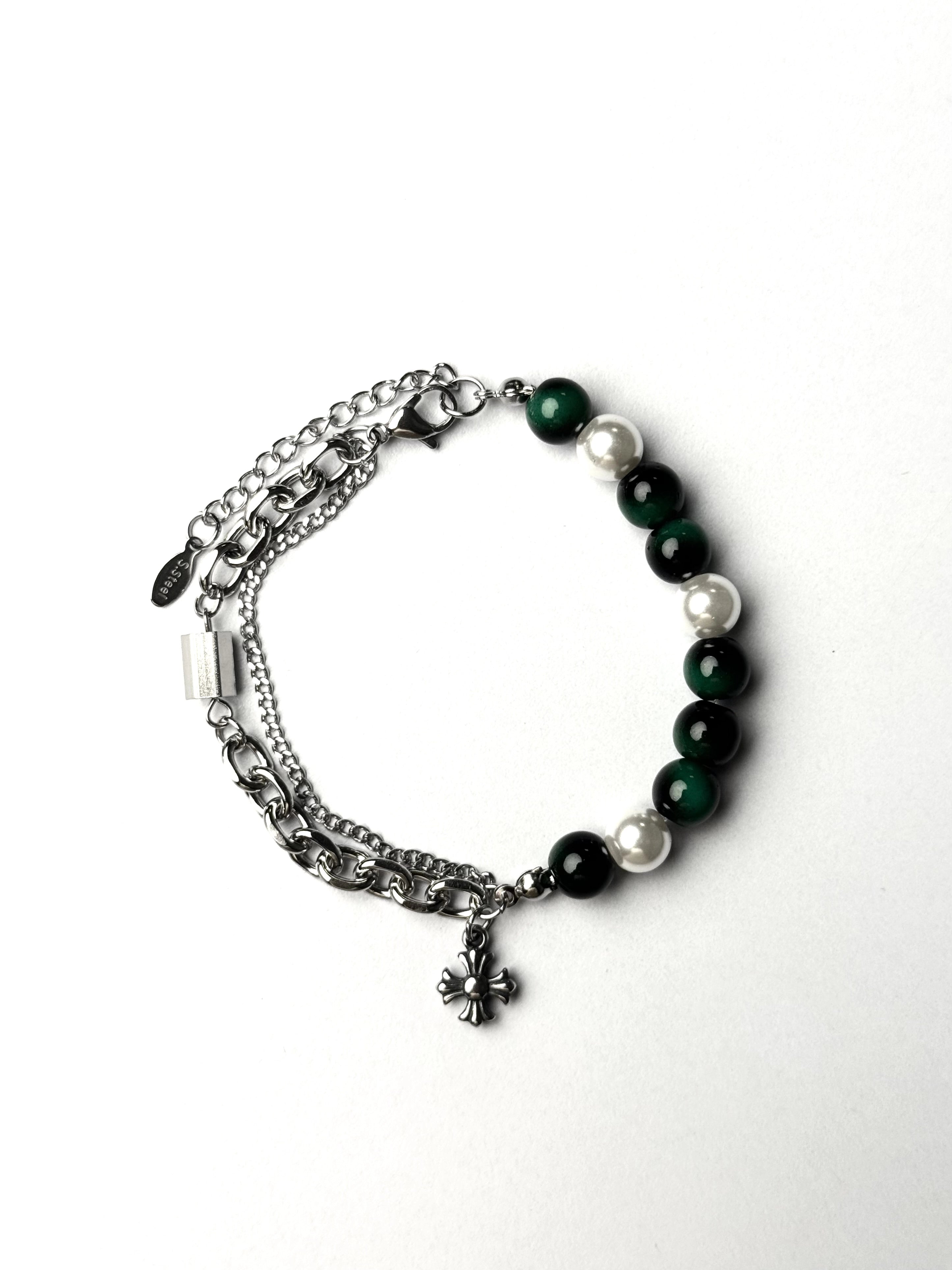 BEADS X ROUND CH BRACELET