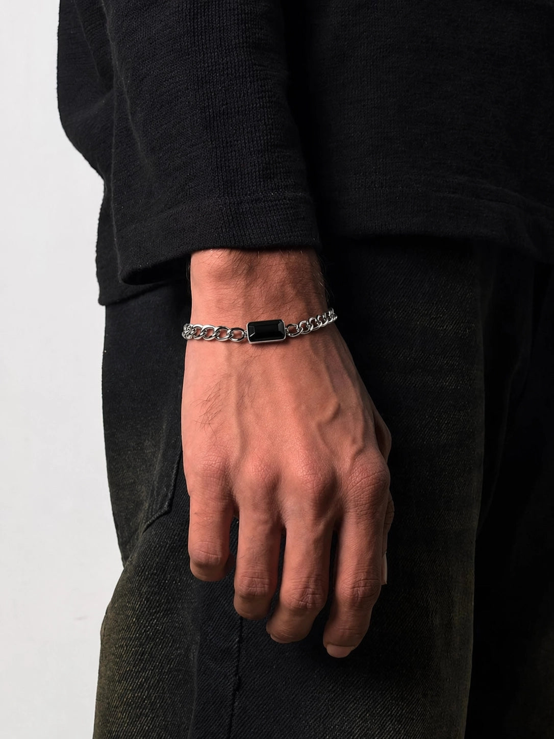 STONE BLACK BRACELET