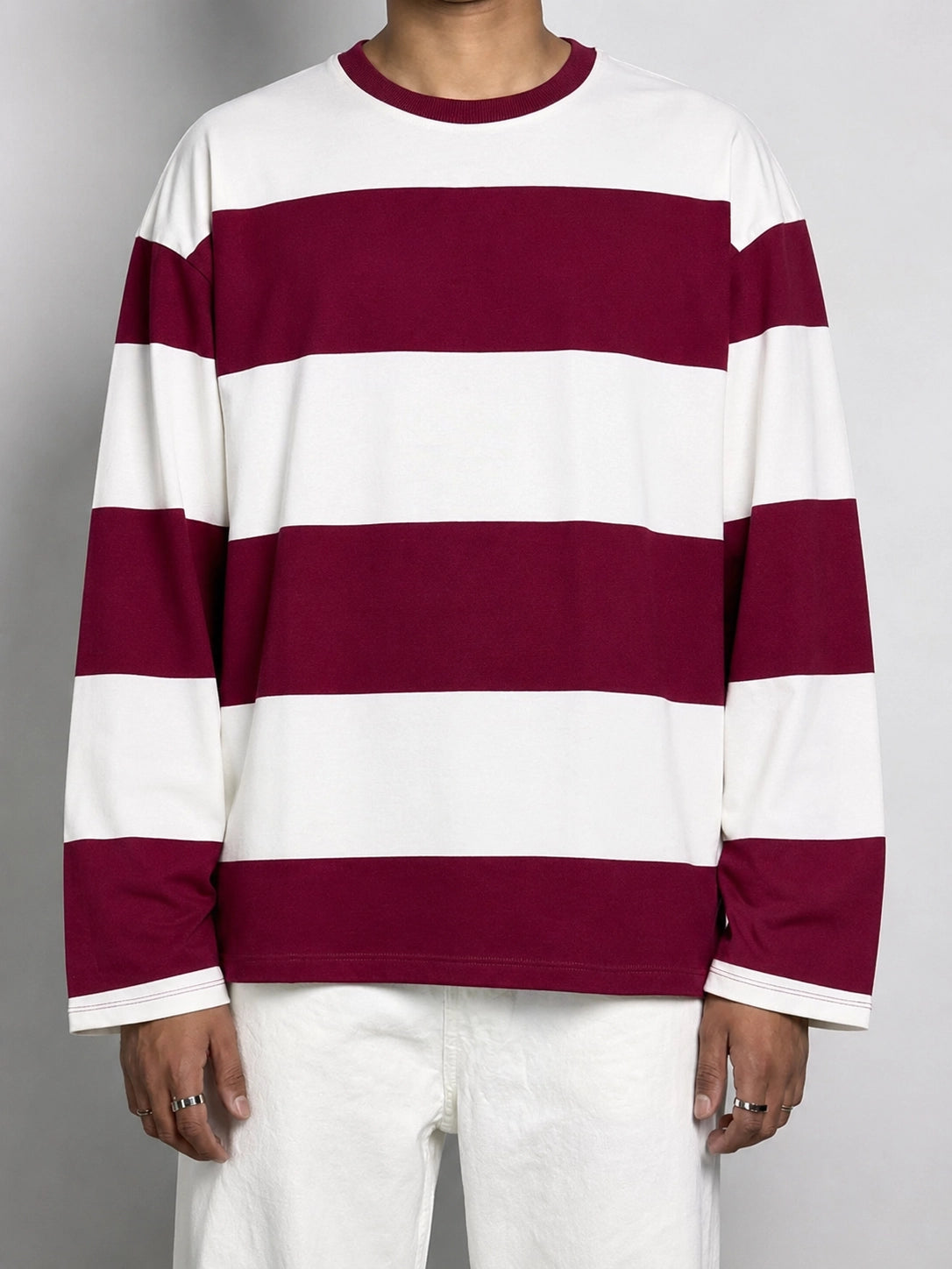 BOLD STRIPID RED FULL SLEEVE