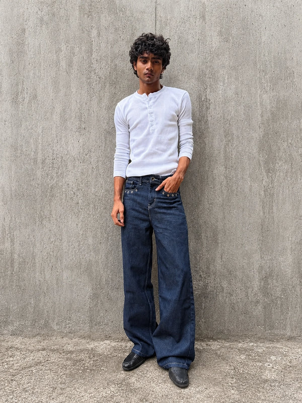 HENLEY WHITE TIGHTFIT