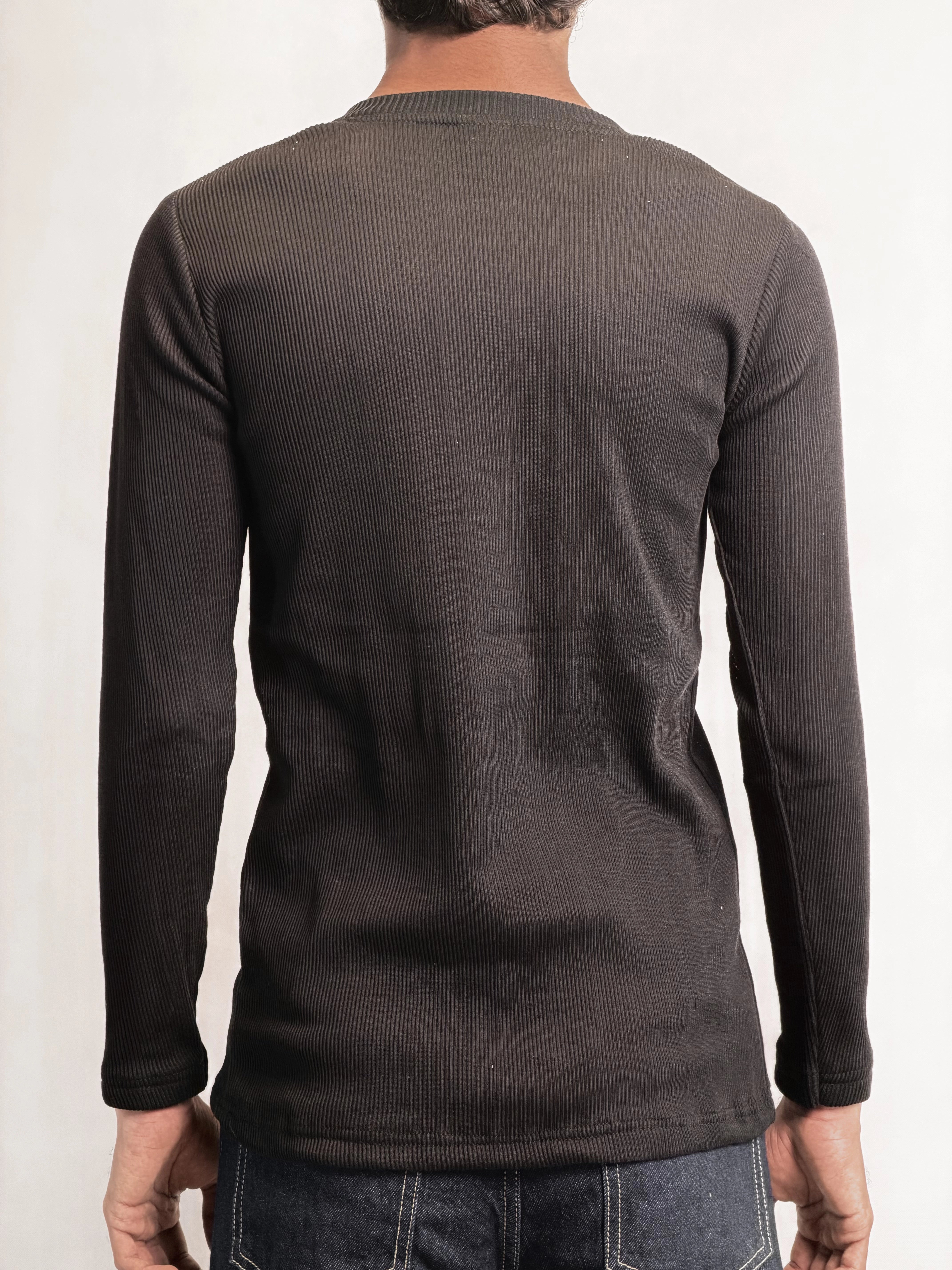 HENLEY BLACK TIGHTFIT