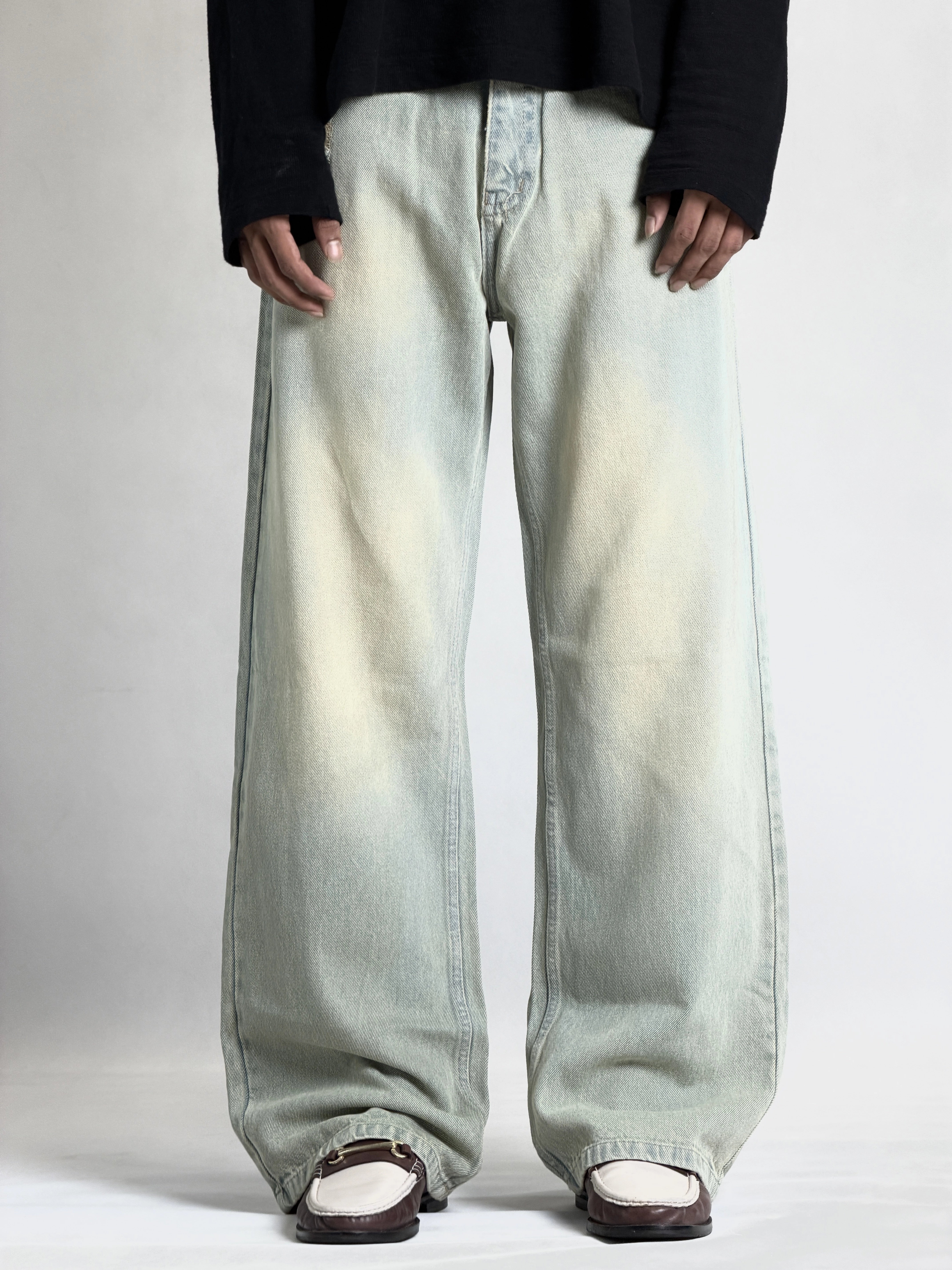 MOSS GREEN BAGGY