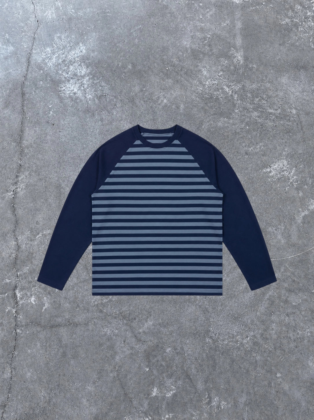 RAGLAN STRIPRD DARK BLUE