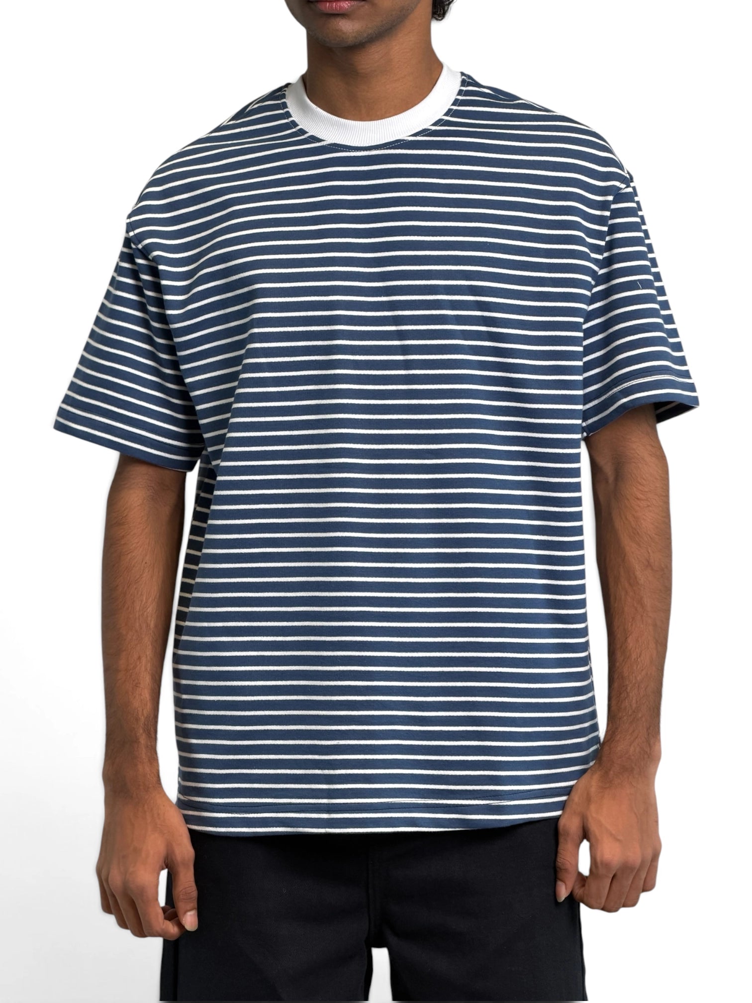 WOLV BLUE STRIPED TEE