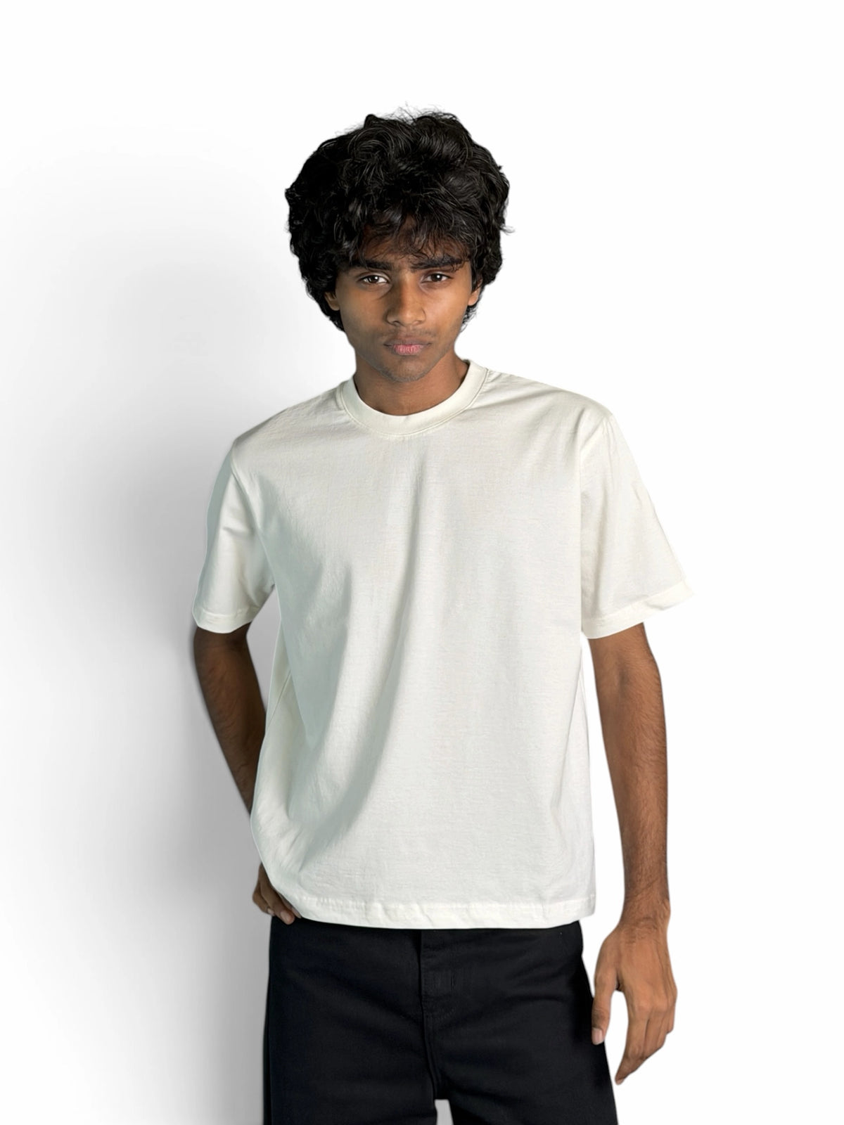 BV OFF WHITE CROPPED TEE
