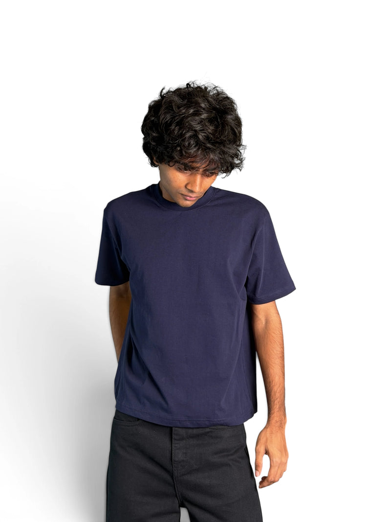 BV NAVY BLUE CROPPED TEE