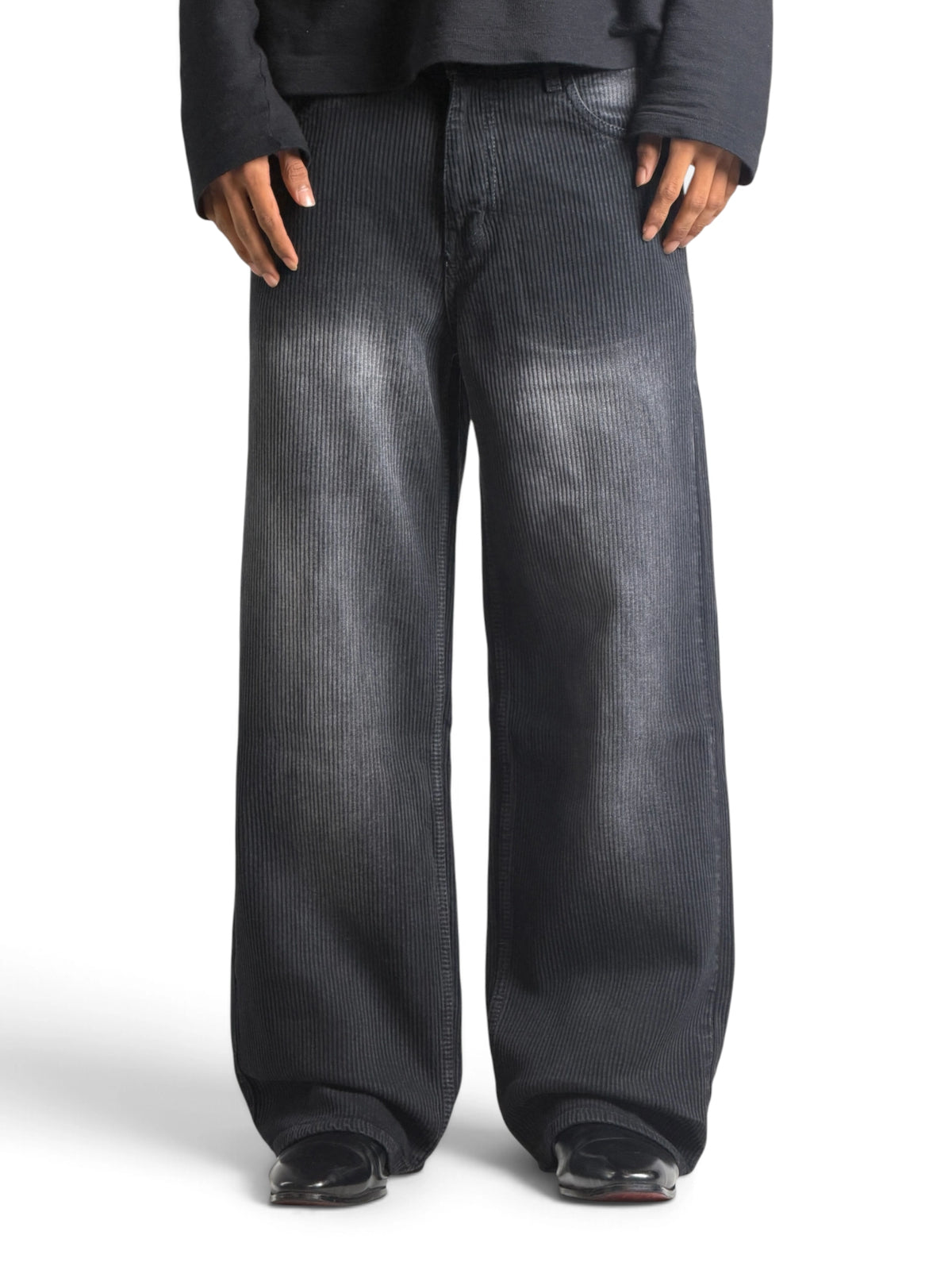 CORDUROY BLACK BAGGY